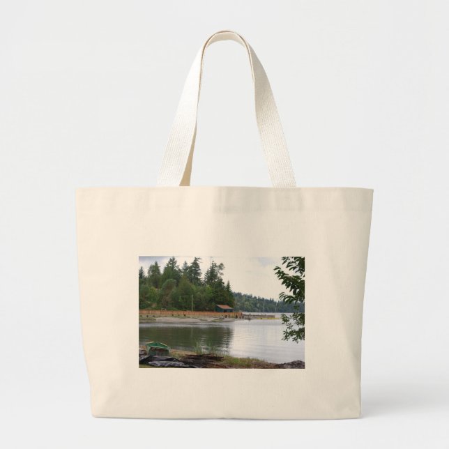 Waterfront cabin large tote bag (Front)