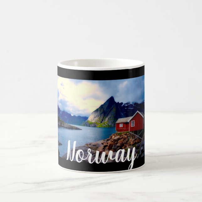 Waterfront Cottage Scenic Norway Coffee Mug (Center)