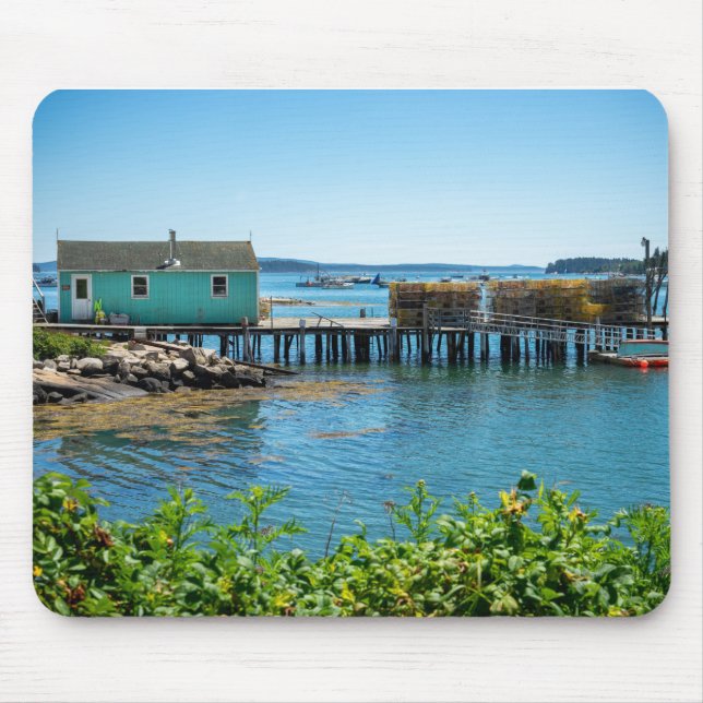 Waterfront in Stonington, Maine Mouse Pad (Front)