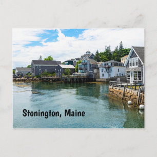 Waterfront in Stonington, Maine Postcard