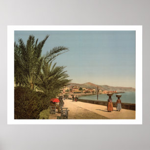 Waterfront Promenade, San Remo, French Riveria Poster