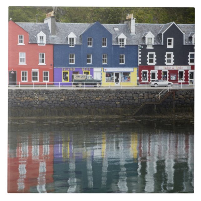 Waterfront, Tobermory, Isle of Mull, Scotland, Ceramic Tile (Front)