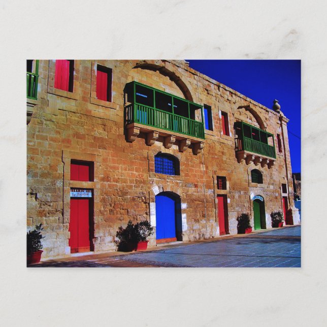 Waterfront, Valletta Postcard (Front)