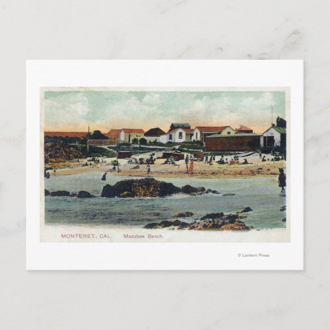 Waterfront View of Macabee BeachMonterey, CA Postcard (Front)