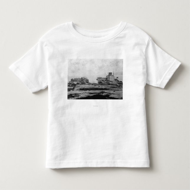 Waterfront warehouses at Astoria, OR Photograph Toddler T-Shirt (Front)