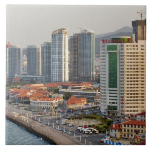 Waterfront with Yantai city skyline, Shandong Ceramic Tile