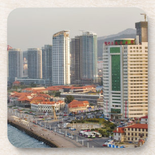 Waterfront with Yantai city skyline, Shandong Coaster