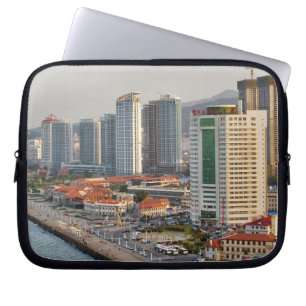 Waterfront with Yantai city skyline, Shandong Laptop Sleeve