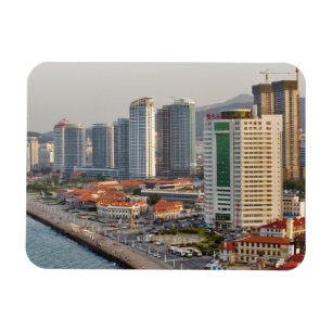 Waterfront with Yantai city skyline, Shandong Magnet