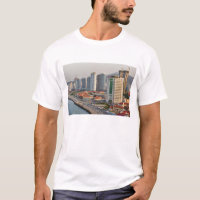 Waterfront with Yantai city skyline, Shandong