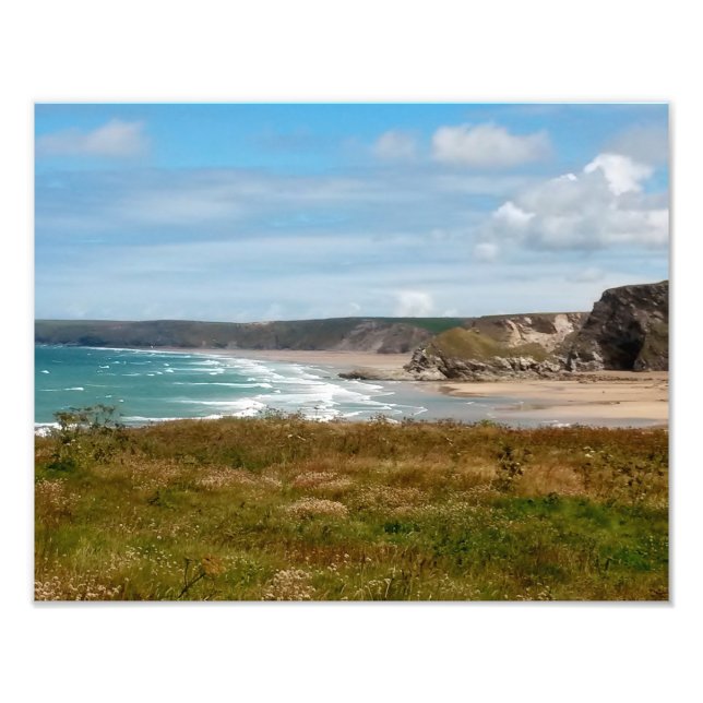 Watergate Bay Beach Newquay Cornwall England Photo Print (Front)