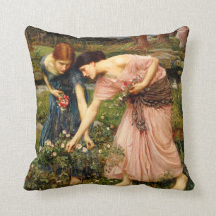Waterhouse Gather Ye Rosebuds Cushion