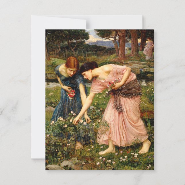 Waterhouse Gather Ye Rosebuds Invitations (Front)
