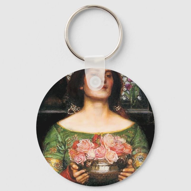 Waterhouse Gather Ye Rosebuds Key Chain (Front)