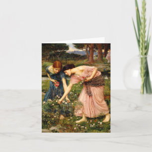 Waterhouse Gather Ye Rosebuds Note Card