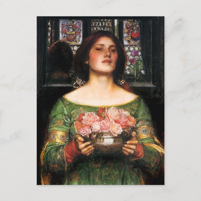 Waterhouse Gather Ye Rosebuds Postcard (Front)