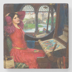 Waterhouse I Am Half-Sick of Shadows Stone Coaster