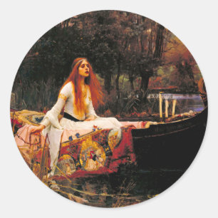 Waterhouse Lady of Shalott Classic Round Sticker