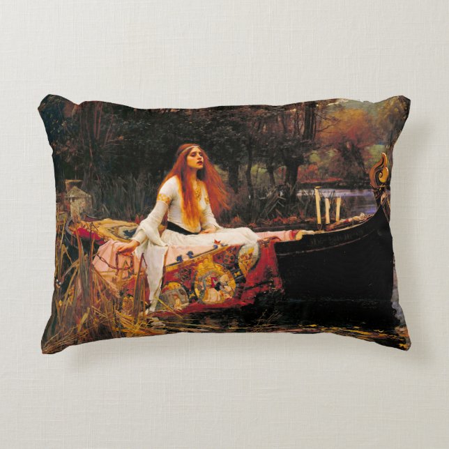 Waterhouse Lady of Shalott Decorative Cushion (Front)