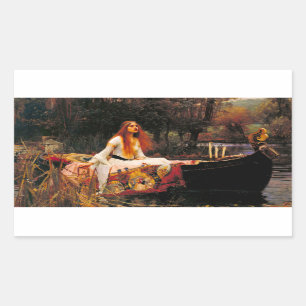 Waterhouse Lady of Shalott Rectangular Sticker