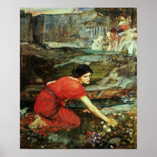 Waterhouse - Maidens Picking Flowers By A Stream 1 Poster