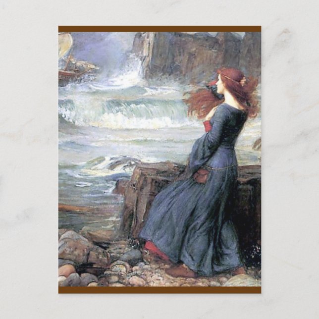 Waterhouse miranda the tempest woman ship wreck postcard (Front)