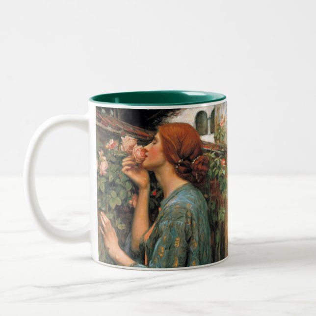 Waterhouse: Smell of Roses Two-Tone Coffee Mug (Left)