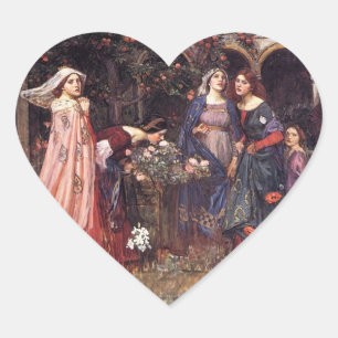Waterhouse: The Enchanted Garden Heart Sticker