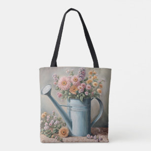 Watering can, Black & white art , Spring Art Tote Bag