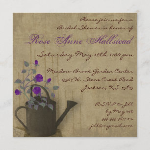 Watering Can Floral Bridal Shower Invitation