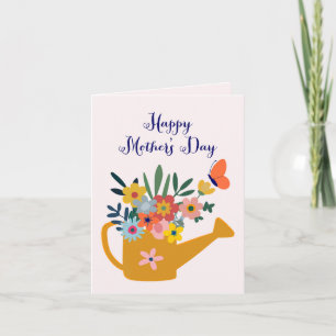 Watering Can full of Flowers Happy Mother's Day Card
