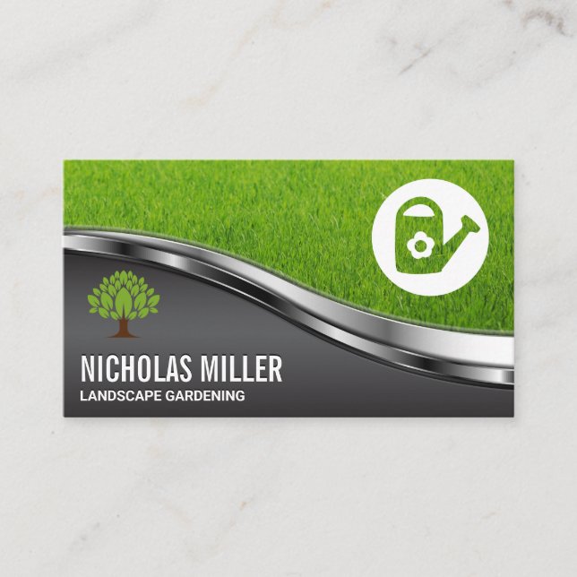 Watering Can | Grass Business Card (Front)