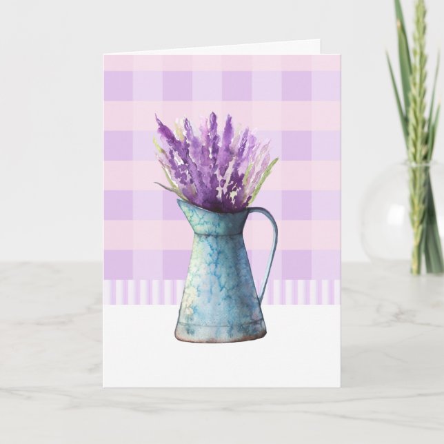 Watering Can of Lavender Card (Front)