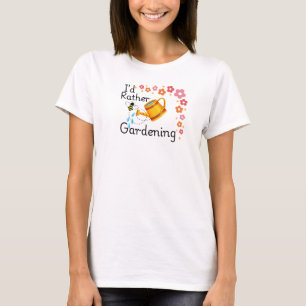 Watering can with floral design for "Gardening" T-Shirt