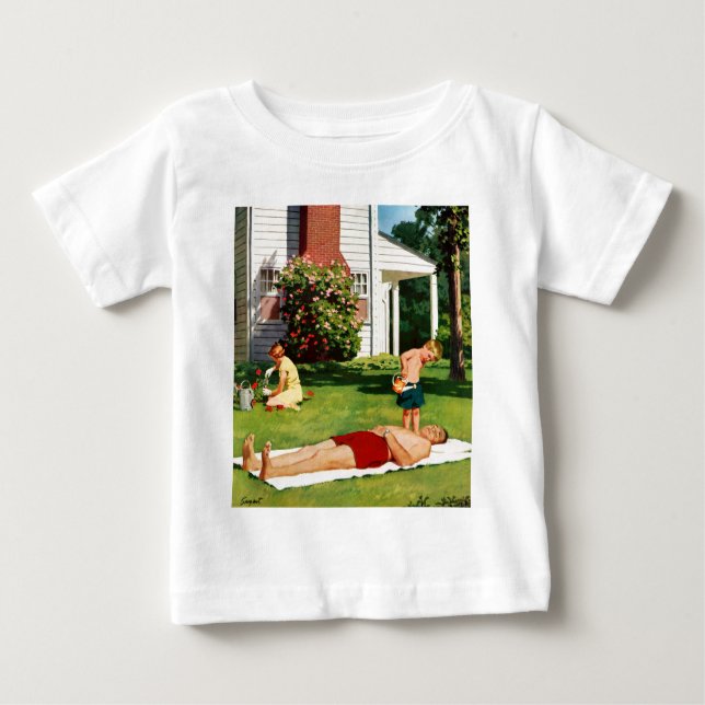 Watering Father Baby T-Shirt (Front)