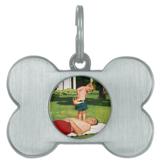 Watering Father Pet ID Tag (Front)