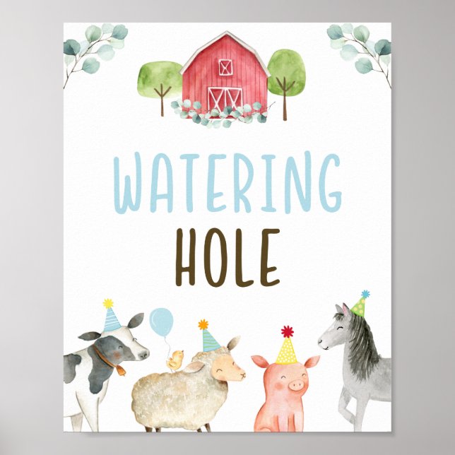 Watering Hole Farm Birthday Sign (Front)