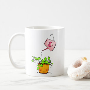 Watering Love, Happy Houseplant Coffee Mug