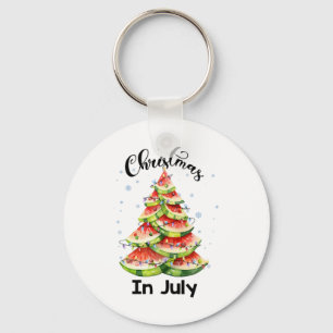 Waterlemon Christmas Tree Christmas In July Summer Key Ring