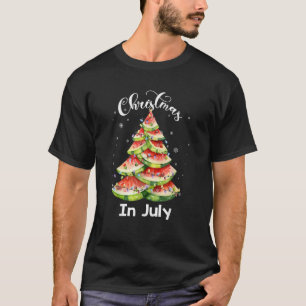 Waterlemon Christmas Tree Christmas In July Summer T-Shirt