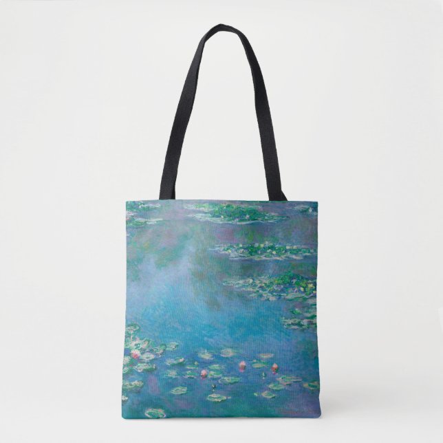 "WATERLILIES" 1840 CLAUDE MONET TOTE BAG (Front)