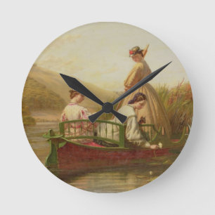Waterlilies, 1864 (oil on canvas) round clock