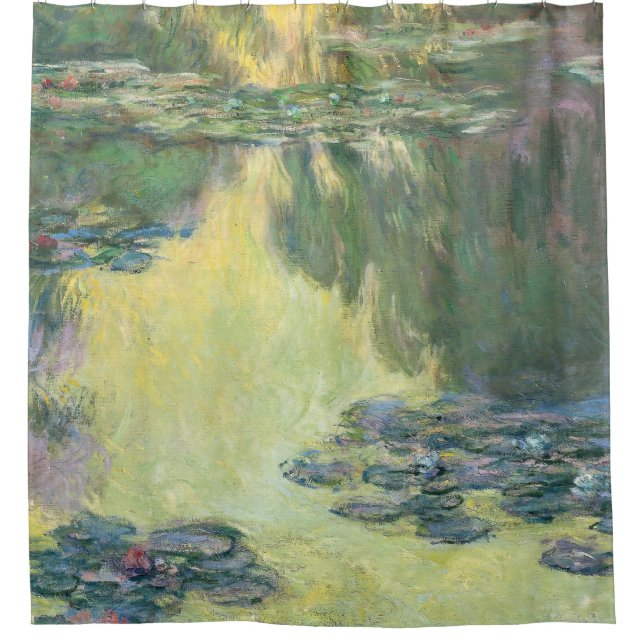 Waterlilies 1907, Monet, French Impressionism Art, Shower Curtain (Front)