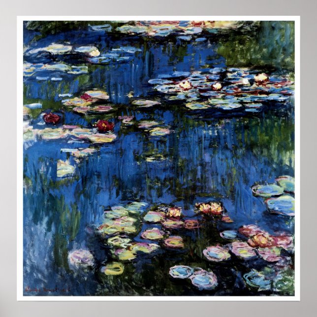 Waterlilies; 1914 by Monet Poster (Front)