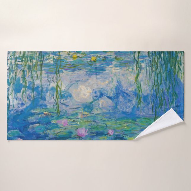 Waterlilies, 1916-1919 by Claude Monet Bath Towel (Bath Towel)