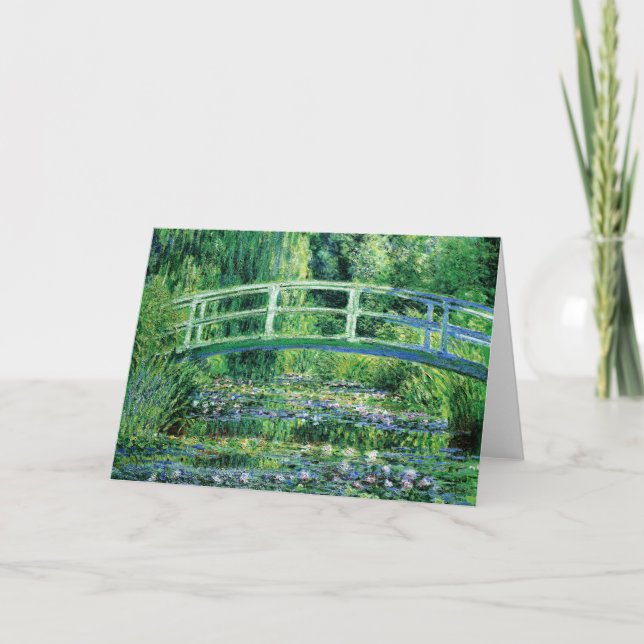 Waterlilies and Japanese Bridge, Claude Monet Card (Front)