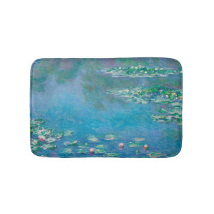 Waterlilies by Claude Monet Fine Art Painting Bath Mat