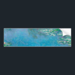 Waterlilies by Claude Monet Fine Art Painting Bumper Sticker<br><div class="desc">Beautiful masterpiece by Claude Monet - Water Lilies from his garden at Giverny,  France. One of the most famous fine art paintings in art history and a beautiful example of impressionism. This is truly a wonderful artwork and a great gift for art lover.</div>