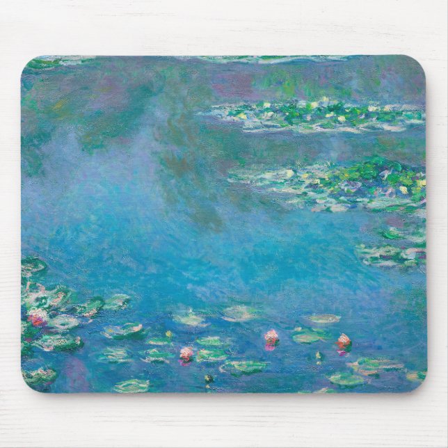 Waterlilies by Claude Monet Fine Art Painting Mouse Pad (Front)