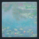 Waterlilies by Claude Monet Fine Art Painting Stone Coaster<br><div class="desc">Beautiful masterpiece by Claude Monet - Water Lilies from his garden at Giverny,  France. One of the most famous fine art paintings in art history and a beautiful example of impressionism. This is truly a wonderful artwork and a great gift for art lover.</div>